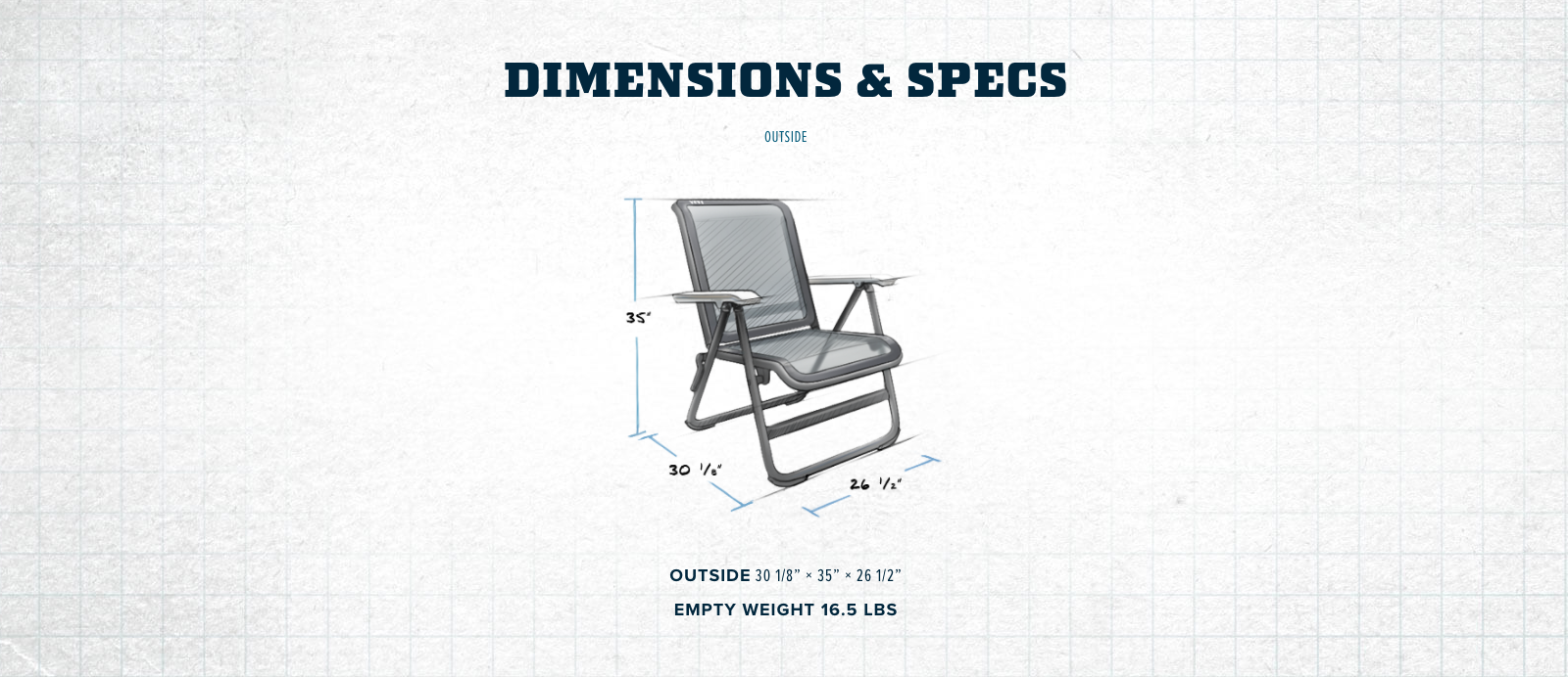 Yeti chair_specs