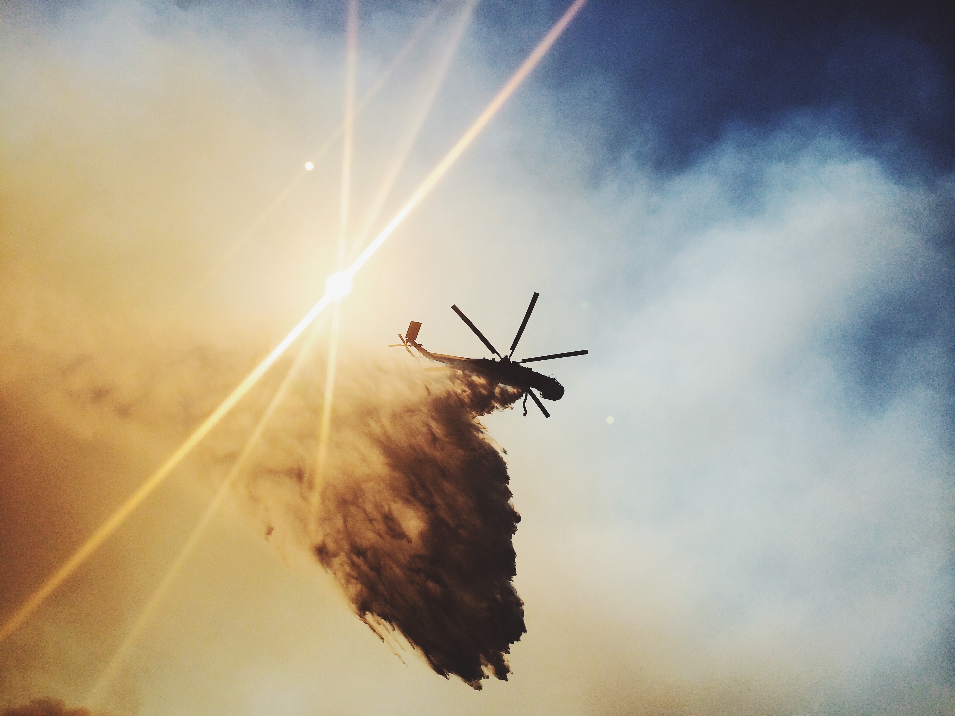 Helicopter fighting wildland fire. Photo taken by ExpertVoice Expert Gregg Boydston.